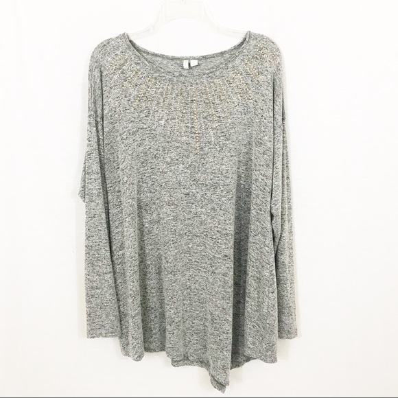 Cato Heather Grey/Studded Tunic - Picture 1 of 2